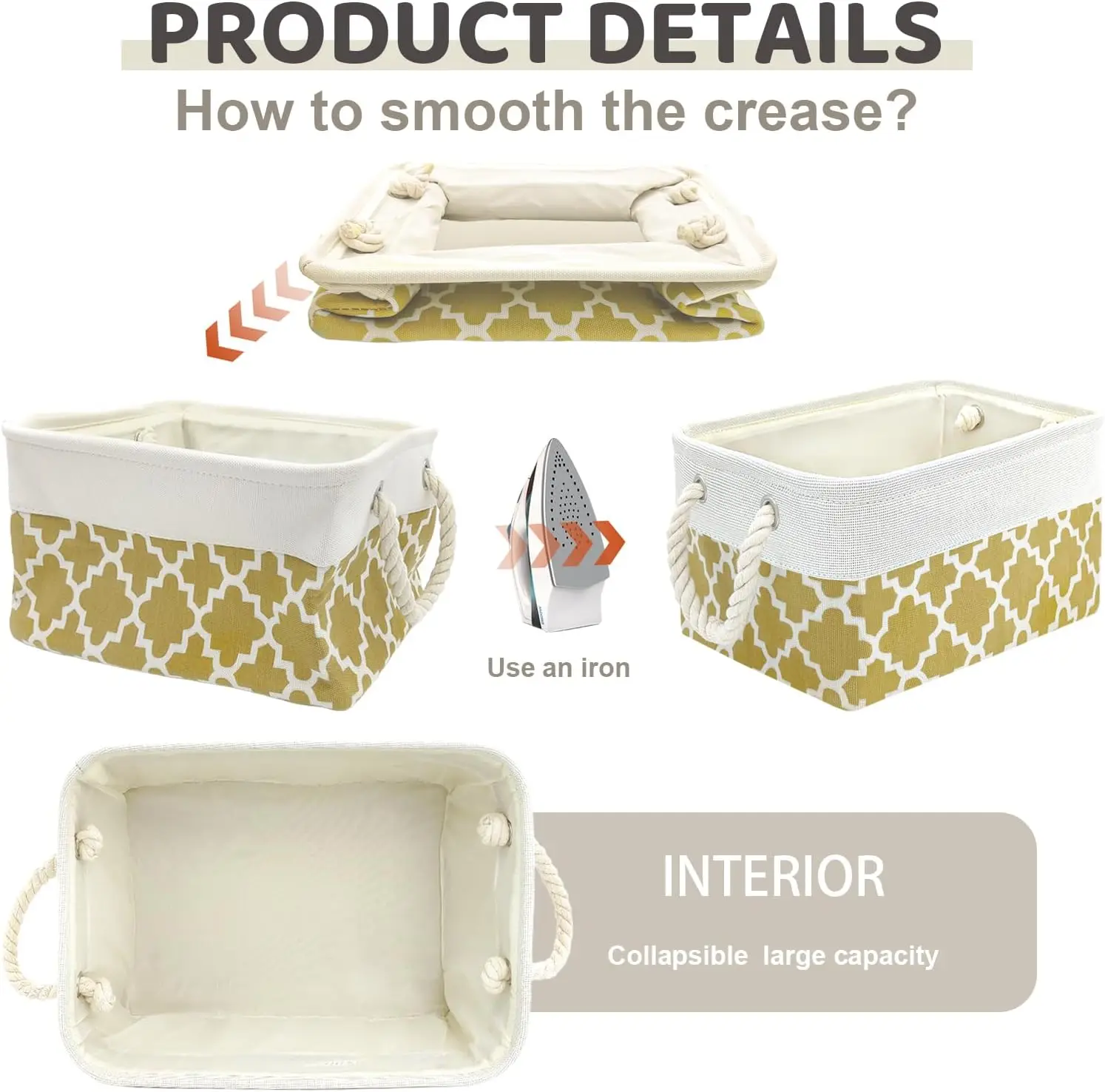 9 Pack Storage Basket Bins & Decorative Baskets Fabric Storage Cubes Containers Bulk W/Handles