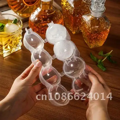 Maker Ice Ball 4 Cavity Ice Mould Round Ball Ice Mold Large Ice Mould Ice Cube Maker Home Bar Party Ice Cube Tray Tools