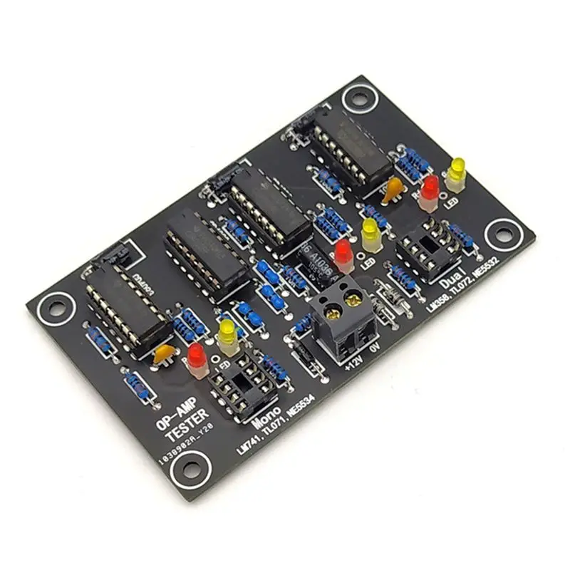 SWXF Operational Amplifier OP AMP Tester for Single Dual OPAMP TL071 TL072 TL081 TL082 Single/Dual Op Amp Test Board