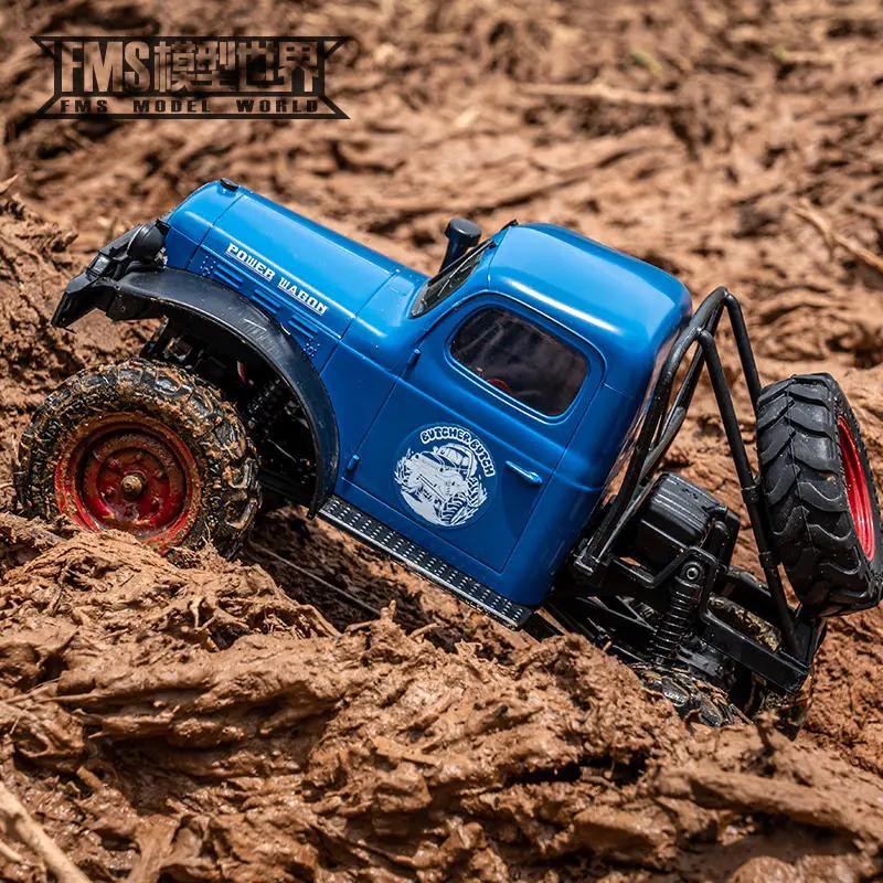 Xiaoqi-Véhicule d'escalade télécommandé FMS1/24 FCX24 Power Wagon, coque dure, véhicule tout-terrain, demi-camion, jouet modèle de simulation