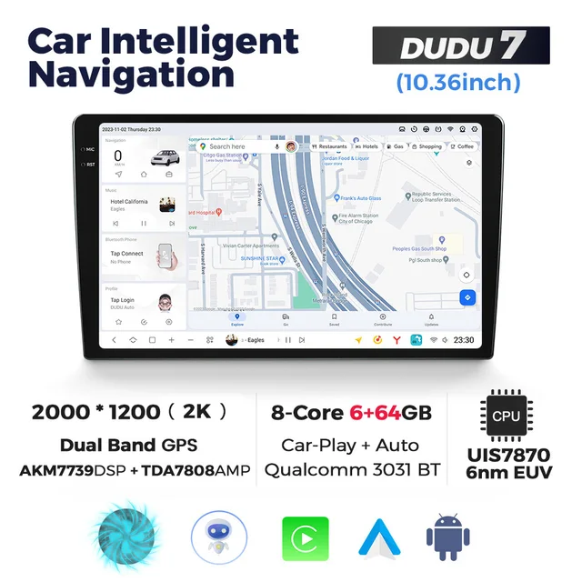 MEKEDE DUDU7 A7870-888 Car Radio 9.5/10.36/11.5/13 Inch Touch