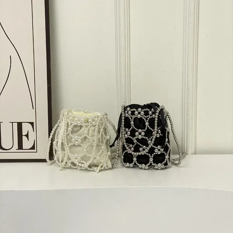 Bolsos de hombro tipo Bombonera con cuentas a la moda para mujer, gran oferta exquisita, bolsos cruzados versátiles y dulces para fiesta fresca de lujo