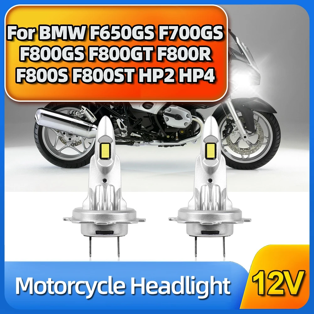 

LED Motorcycle Headlight Waterproof Super Bright Lamp Bulb H7 CSP For BMW F650GS F700GS F800GS F800GT F800R F800S F800ST HP2 HP4