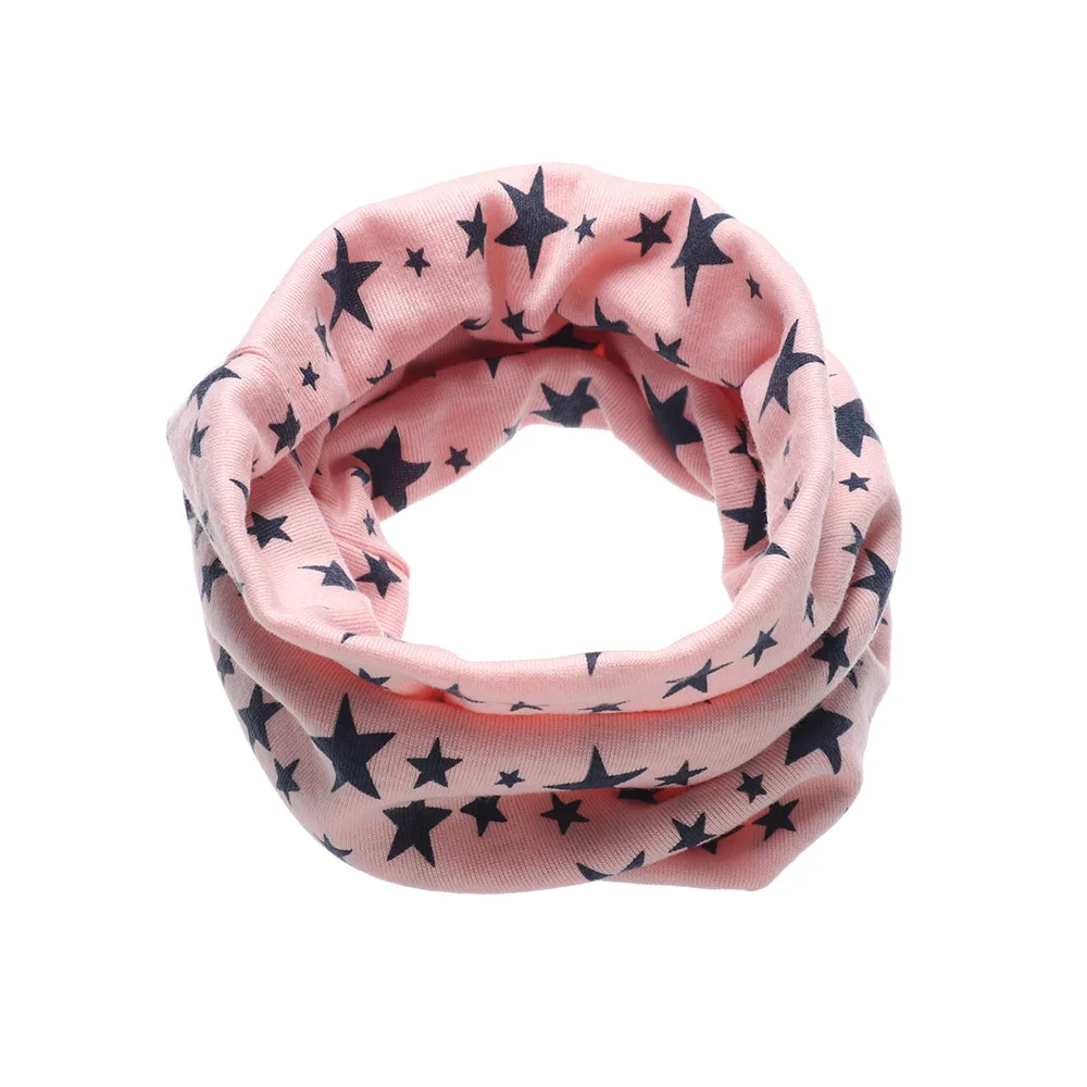 

Boys Girls Face Bandana Mask Windproof Neck Warmer Children Cotton Scarf Collar Scarves Stars Printed Snood