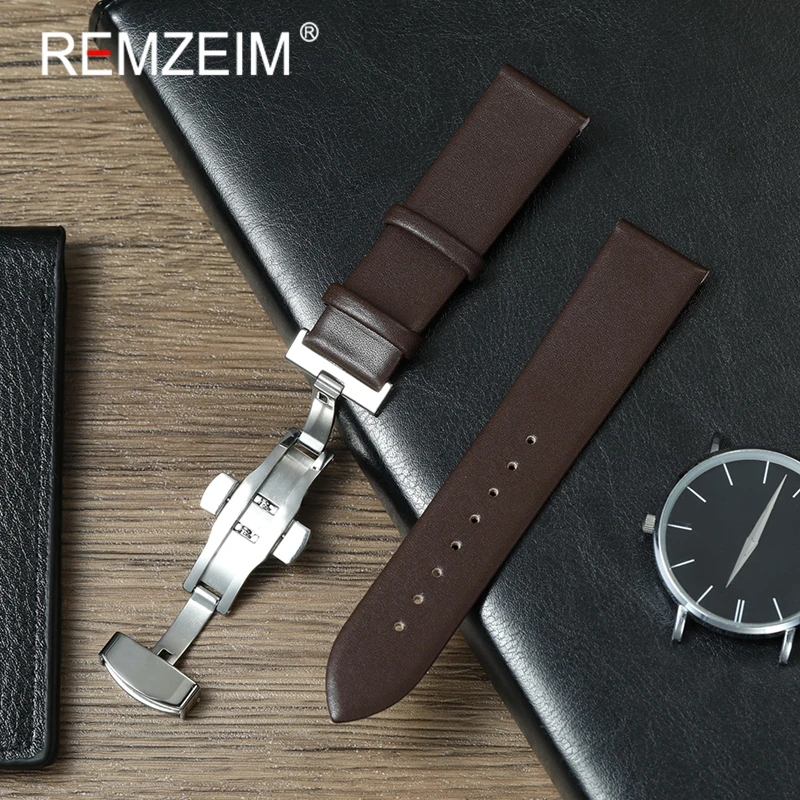 أخضر أحمر أبيض أزرق لينة بولي Leather ساعة يد جلدية الفرقة 18 مللي متر 20 مللي متر 22 مللي متر ساعة اليد سوار عادية فراشة مشبك حزام ساعة اليد