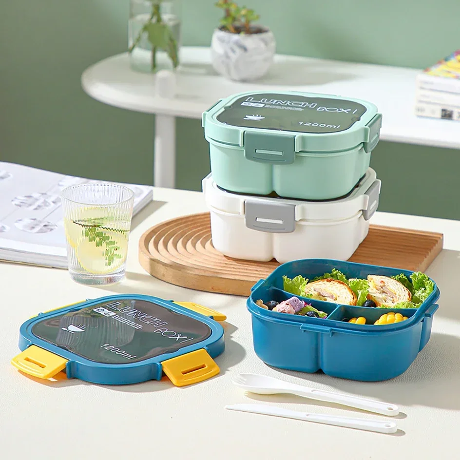 

Двухслойный ланч-бокс, перегородка для салата, ланч-бокс, пластиковая перегородка из полипропилена, микроволновая печь, уменьшение жира на фрукты, коробка для пикника, офисный ланч-бокс Bento Tote