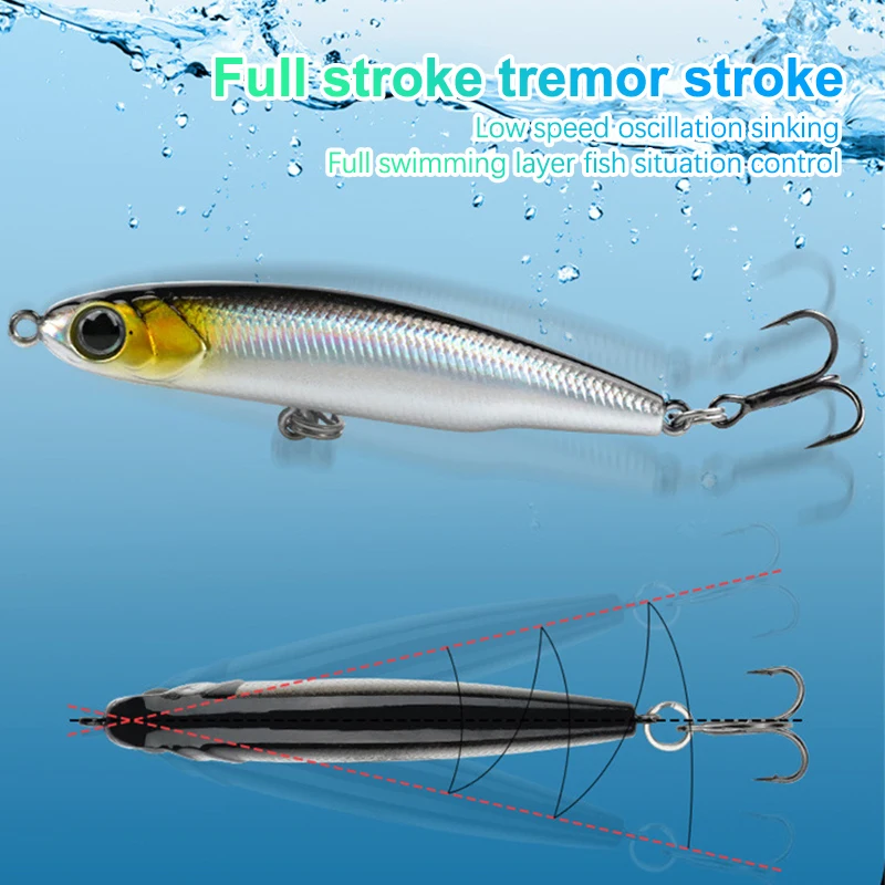 Sinking Pencil Bait 50mm 60mm 3g5g8g Wobbler Trout Mackerel Micro Sea Fishing Lure Shad Bass Lures