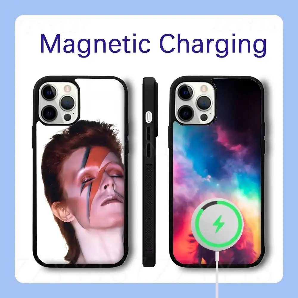 D-DavidS B-BowieS Phone Case For iPhone 18,17,16,15,14,13,12,Pro,Max,Plus Magnetic Wireless Charge Cover