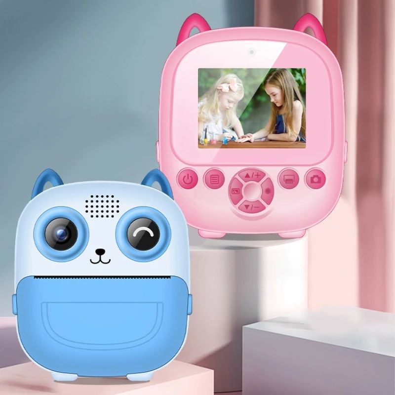 Cute Digital Instant Print Camera Dual Lens 1080P HD Video Cameras 2.4" Instant Camera with Photo Print Thermal Paper view 2