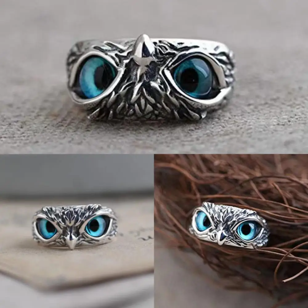 1/3/5PCS Cat Owl Ring Intricate Details Exquisite Unique Owl Jewelry For Men And Women Vintage Design Gift For Owl Lovers