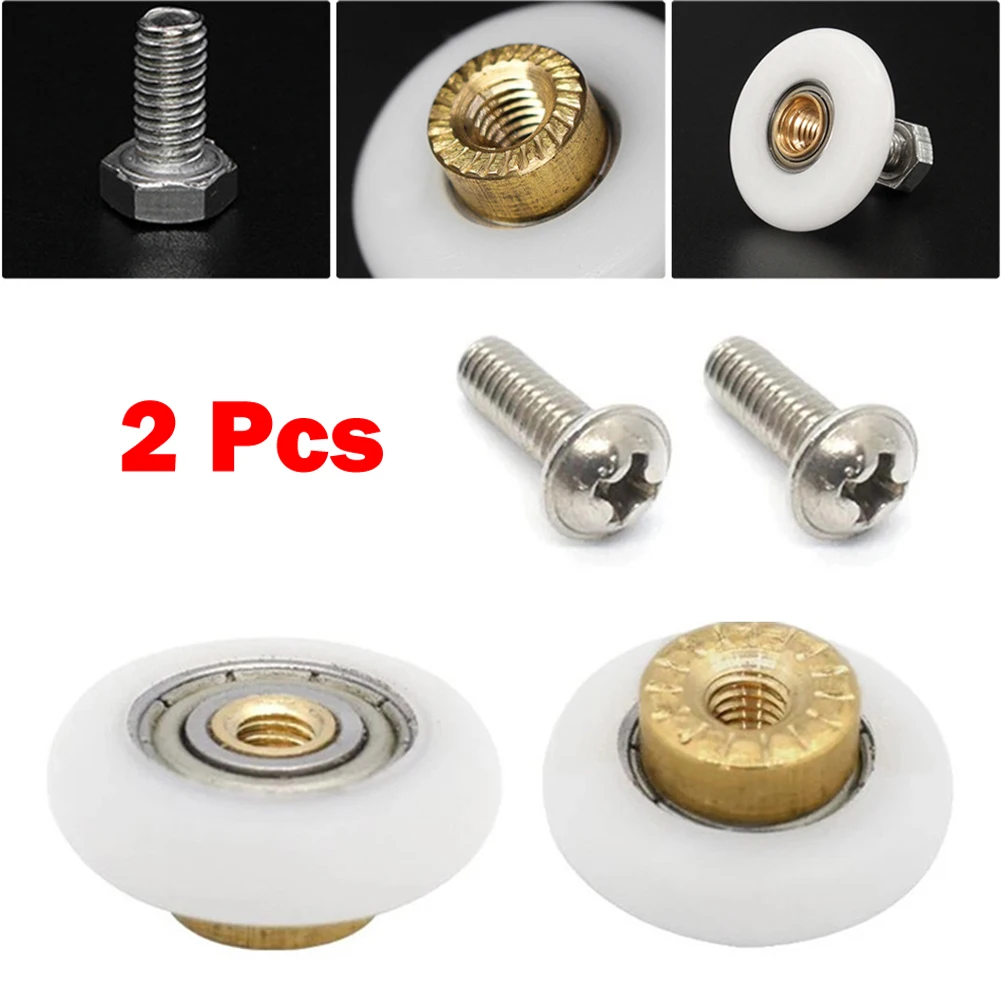 Runners Door Rollers 4-8mm Brass Centre Nylon Outer Wheel Stainless Steel Screw. Quality Is Guaranteed High Quality