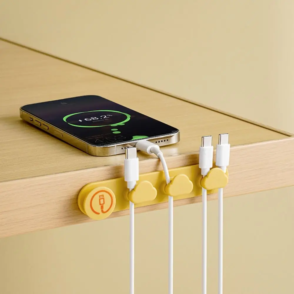 Cord Management Wire Cable Holder Cable Fixed Clip Self-Adhesive Flexible Cable Winder No Punching Nail-Free
