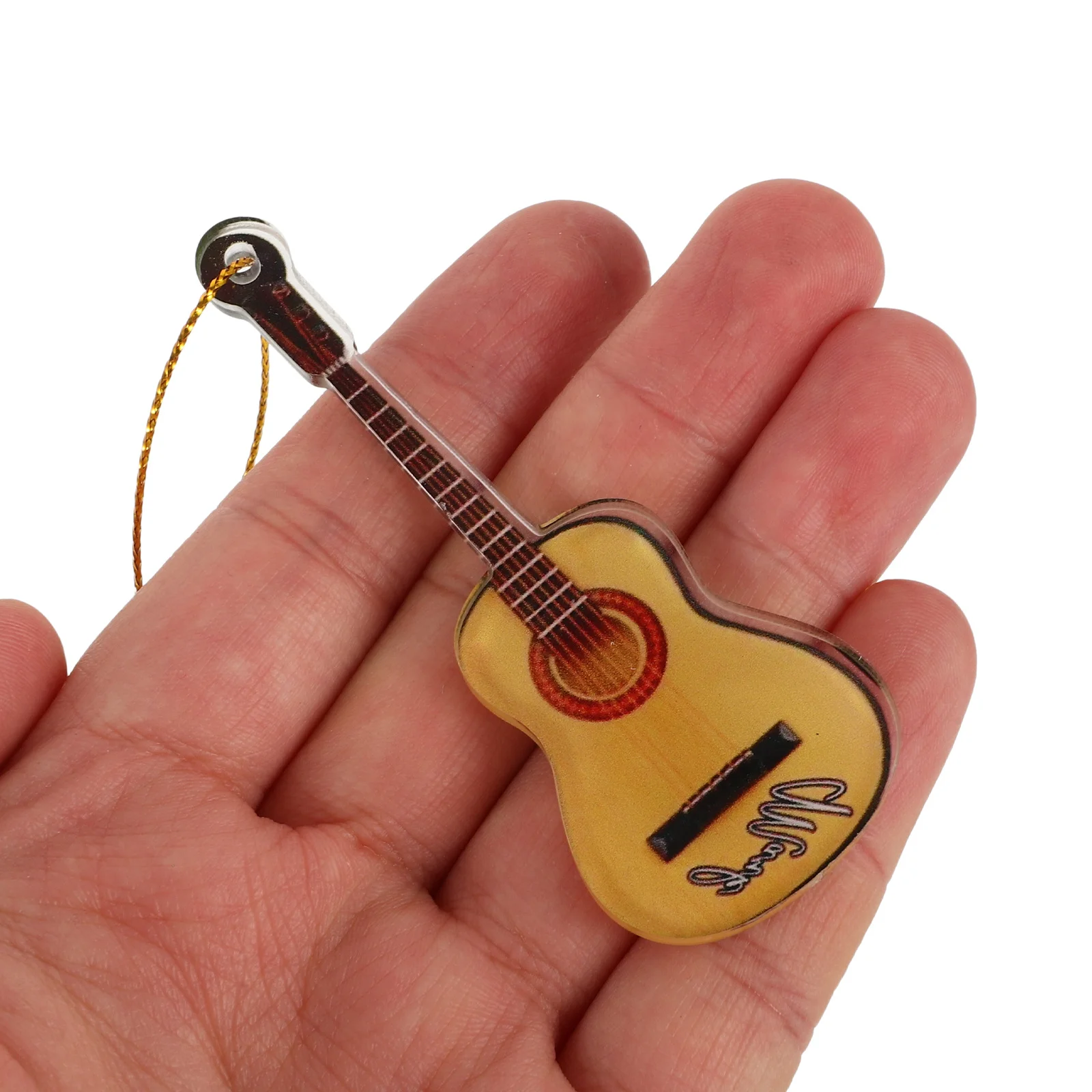 

10Pcs Miniature Xmas Guitar Decorations Tiny Musical Instruments Hanging Ornaments Christmas Home Party Accessories