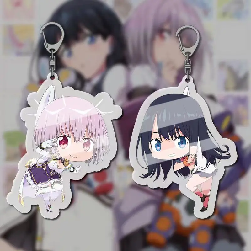 SSSS Gridman Takarada Rikka Shinjou Akane Acrylic Key Chain Keyring Strap Figure Hanging Accessories Keychain