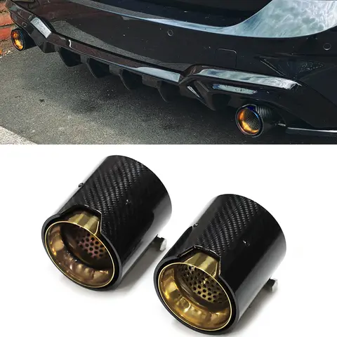 BMW 3 시리즈 G20 G21 320D 330i 320i 머플러 팁 테일 파이프 교체 M 성능 탄소 섬유 배기 시스템 노즐