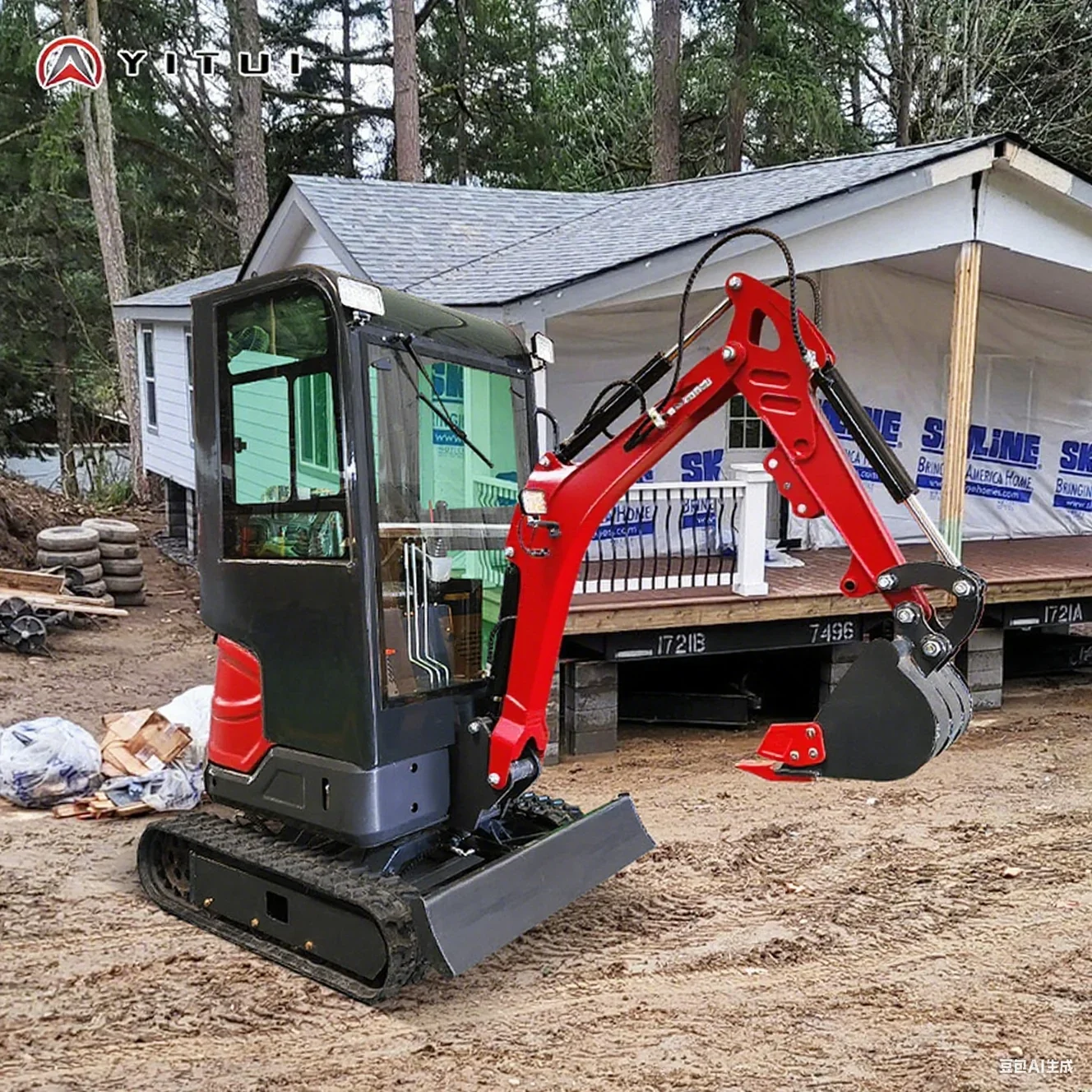 2.6 Ton Micro Mini Excavator Small Digger Hydraulic Crawler For Tight Space Work Farm Garden Ce Epa Euro 5 Kubota Engine