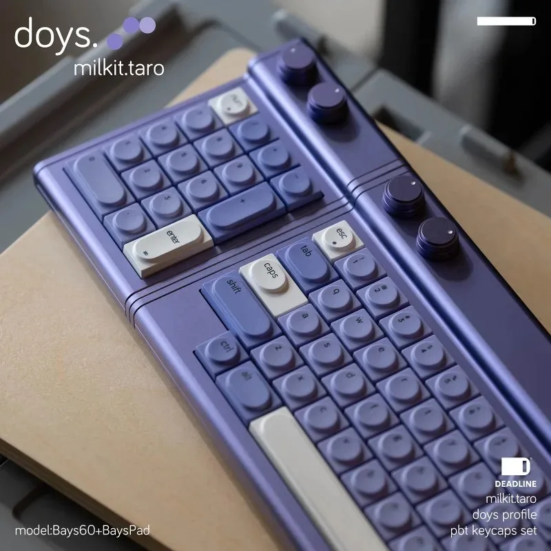 DEADLINE Doys Milkit Taro Keycaps Purple Minimalist Game Custom Mechanical Keyboard Keycaps Thermal Sublimation Toy Keycaps Gift