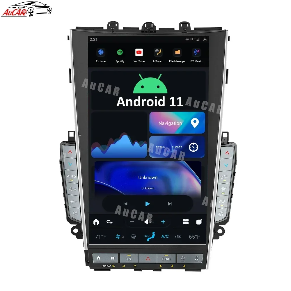 AuCar Mark6 T-Style Android Head Unit Radio For Infiniti Q50 Q50S Q60 Q60S 2014-2019 GPS Navi 1920*1080 13.6 Inch