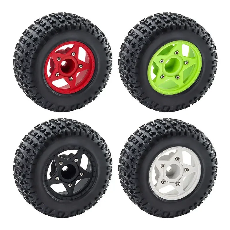 

4Pcs 110mm 1/8 1/10 Short Course Truck Tire with 12mm 14mm 17mm Wheel Hex for Traxxas Slash ARRMA SENTON Vkar SCTX10 HPI RC Car