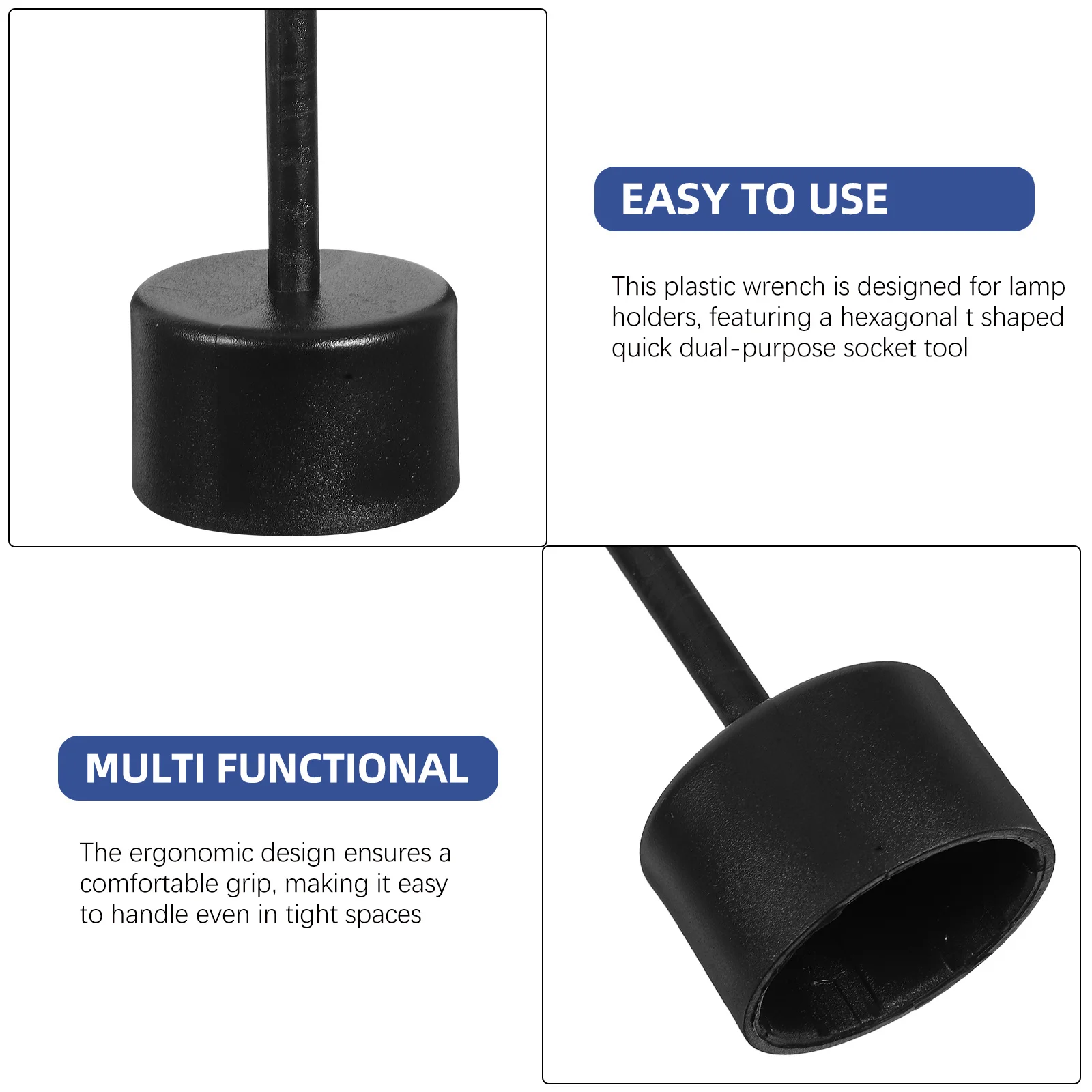 6 قطعة T شكل البلاستيك المقبس وجع حامل مصباح حلقة أداة إزالة الصواميل عرافة مفتاح تركيب المصابيح الجوز أداة إصلاح المنزل السيارات الميكانيكية