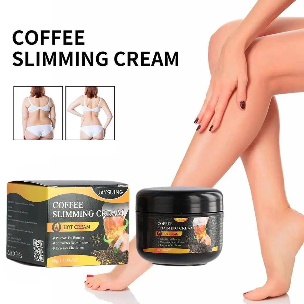 50g Coffee Slimming Cream Remove Belly Thigh Body Fat Anti Cellulite Firming Lifting Massage Waist Fat Burning Cream