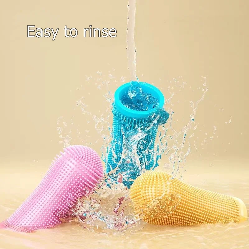 Dog Cat Cleaning Supplies Super Soft Pet Finger Toothbrush Pet Teeth Cleaning Bad Breath Care Toxic Silicone Toothbrush Tool