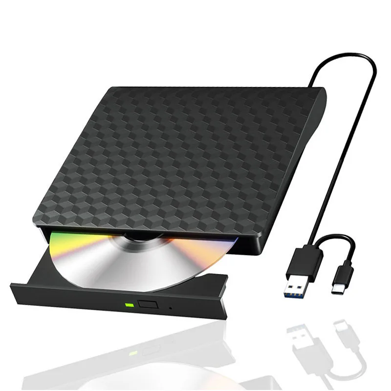 External Blu Ray Drive for Laptop PC CD DVD Read/Write Player Portable 3D Blu Ray Drive Compatible with Windows Linux Mac OS