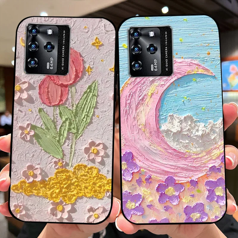 For ZTE Blade V30 9030 Case Flower Silicone Soft TPU Cute Back Cases For ZTE Blade V30 Vita 8030 Cover V30Vita V30 Phone Fundas