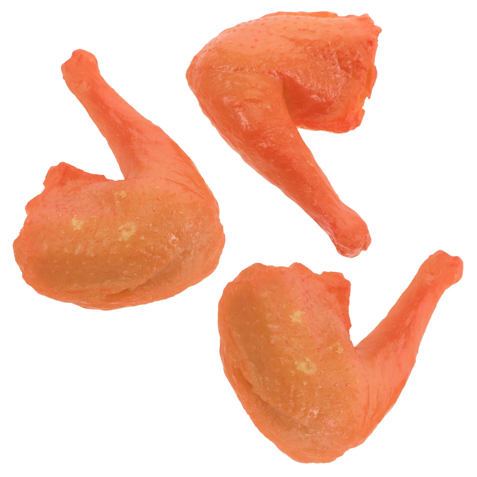 3 Pcs Simulated Chicken Wing Ornaments Fake Food Photo Props Realistic Duck Leg