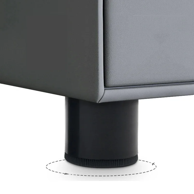 4Pcs Furniture Legs Feet Black Durable Round Height Couch Leg Cabinet Feet Adjustable Floor Protector For Closet TV Stand Sofa