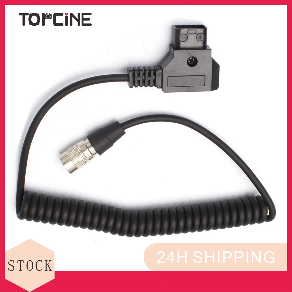 

Topcine D-tap to Hirose 4-pin Compatible for Sound Devices 688 633 644 Zoom F8 Coiled Power Cable