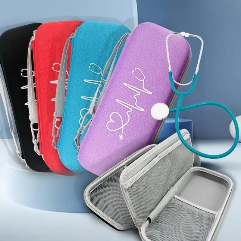 Portable Empty Non-woven Emergency Bag Multifunctional Stethoscope EVA Storage Bag Home Square Hard Shell Medical Storage Box