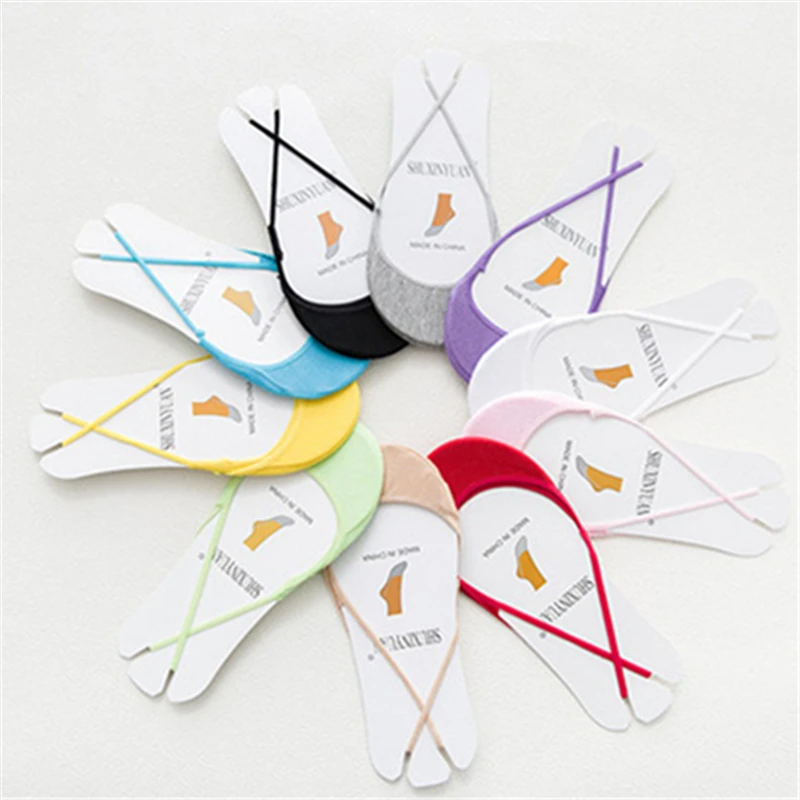 Women Summer Sling Invisible Socks Soft Thin Half Palm Without Heel Candy Color Ladies No-Show Non-Slip Sokken Dropship