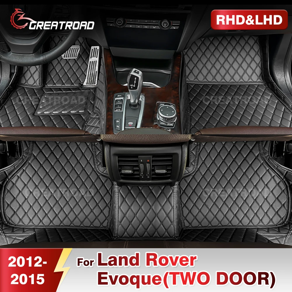 

Автомобильные коврики для Land Rover Evoque (двух дверей) 2012 2013 2014 2015, пользовательские автомобильные подушечки для ног, ковровый чехол, аксессуары для интерьера