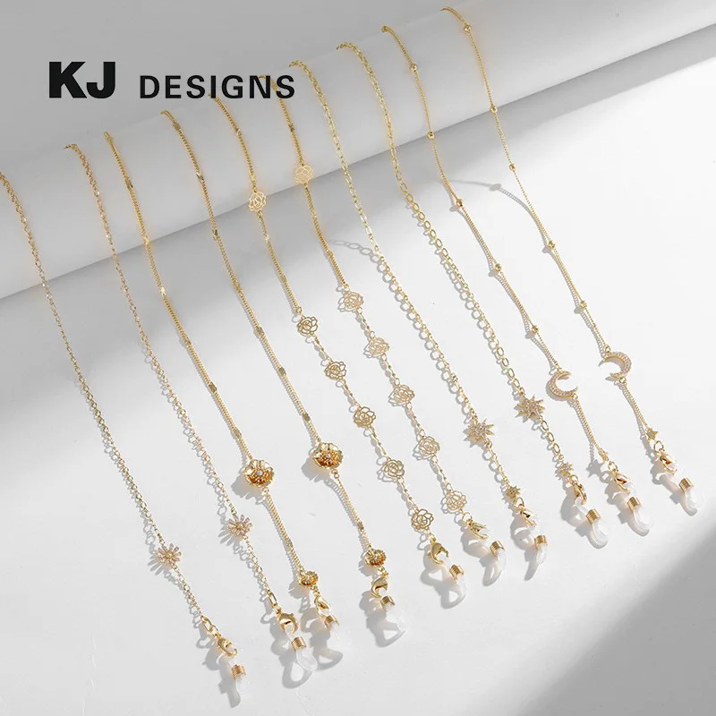 Kenjie Multifunctional Glasses Chain Women's Copper Inlaid Zirconium Fashion Temperament Mask Chain Wireless Headphones Anti-Los