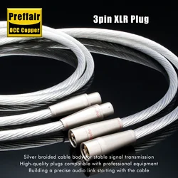 Pair XLR Cable Audiophile balanced wire connector, 3-pin XLR microphone cable for Audio and Sound Equipments