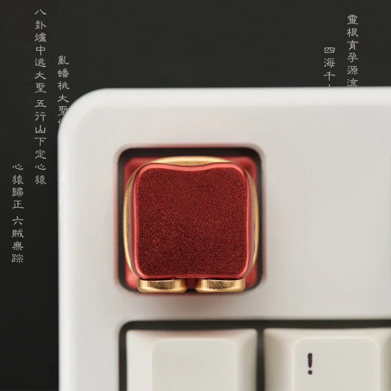 Wukong Keycaps Aluminum Black Myth Keycap Key Pull The Monkey King Series Personalization Customized Gaming Accessories Gifts