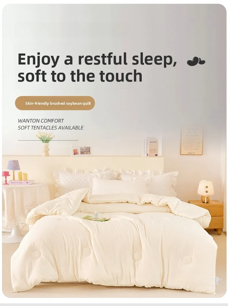 

Одеяло из соевого волокна класса А, всесезонное, универсальное, для кондиционированных помещений, тонкое, летнее, прохладное, односпальное, для общежития, хлопковое, с двойным наполнителем