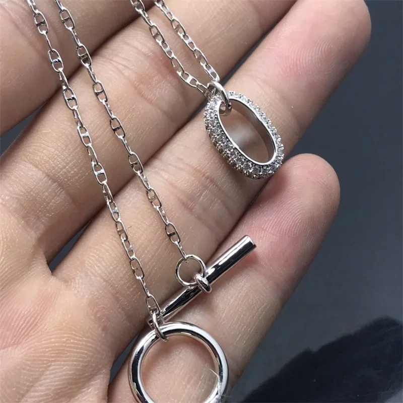 

2025 элитный дизайн, эмалированное ожерелье с подвеской, женская элегантная цепочка на ключицу, изысканный подарок, ювелирные изделия