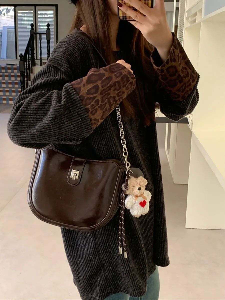 

Crossbody Bag Semi-oulder Underarm Oil Wax Cowhide Faionable Summer 2025 New Sle Soft Tote Handbag for Men An...