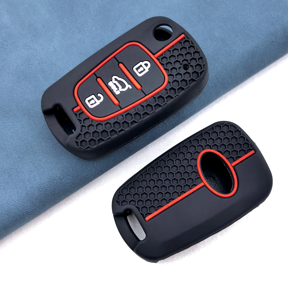 3 Buttons Silicone Car Key Cover Flip Case For Kia RIO K2 K5 Sportage Sorento For Hyundai i20 i30 i35 iX20 iX35 Solaris Verna