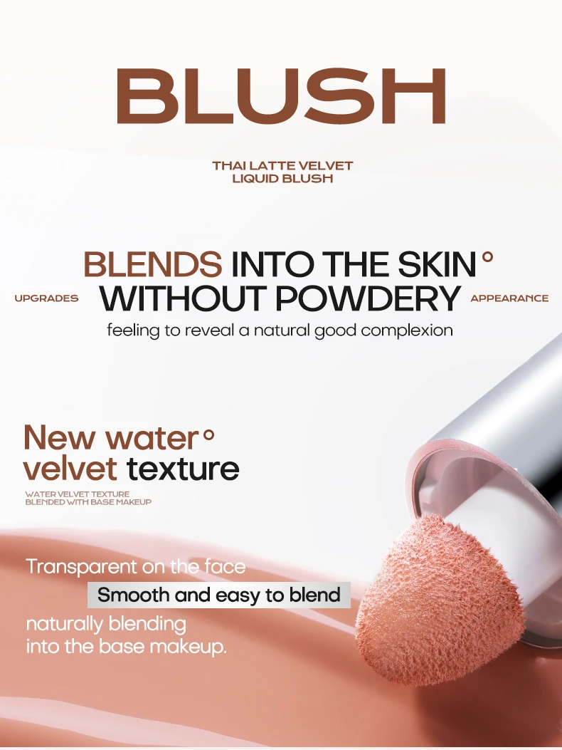 Mistine fond de teint coussin d'air avec finition rosée naturelle 13g maquillage liquide Blush translucide mélange naturel 7g
