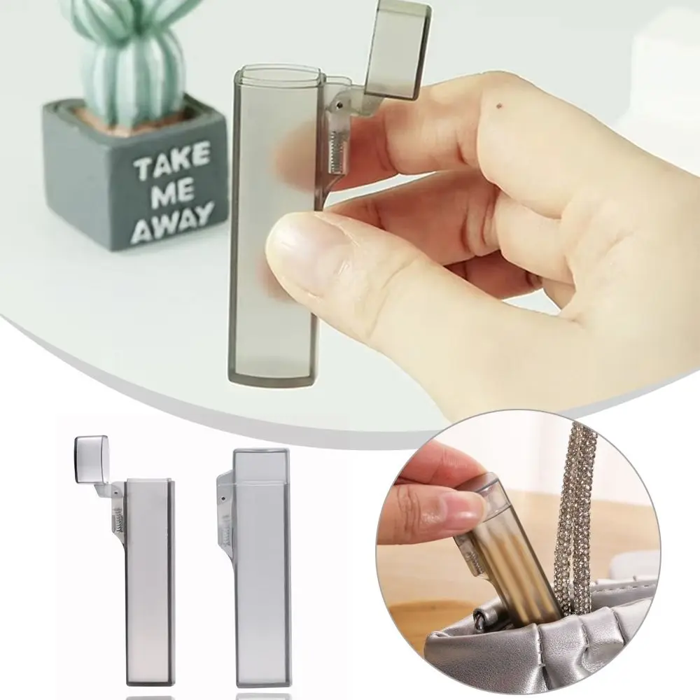 Creative Mini Toothpick Box Transparent Classification Storage Box Cotton Swab Container Household Travel