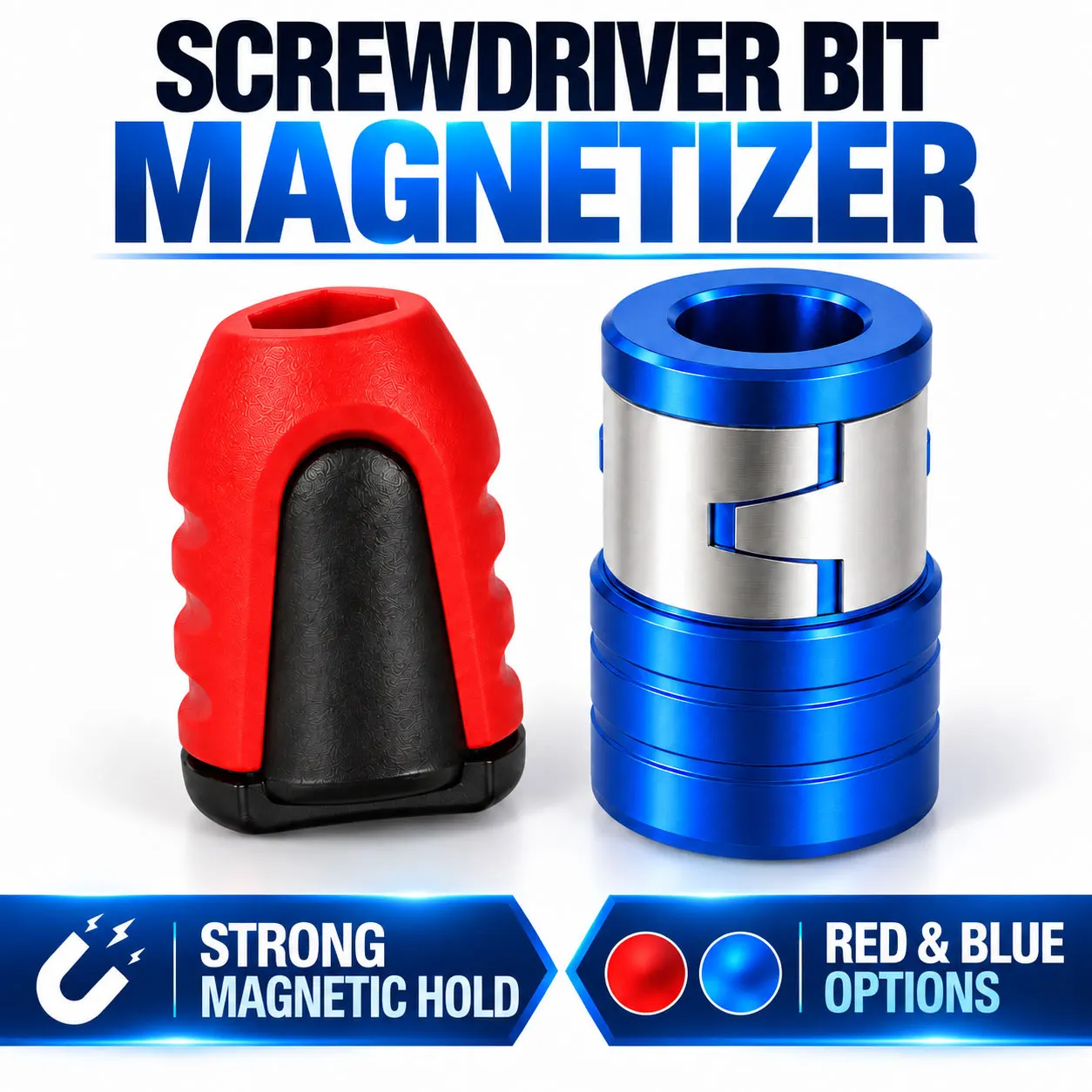 Two In One Bit Magnetic Sleeve Tools Anti Slip Magnet Holder Strong Magnetic Ring For Electric Screwdriver Repair Work