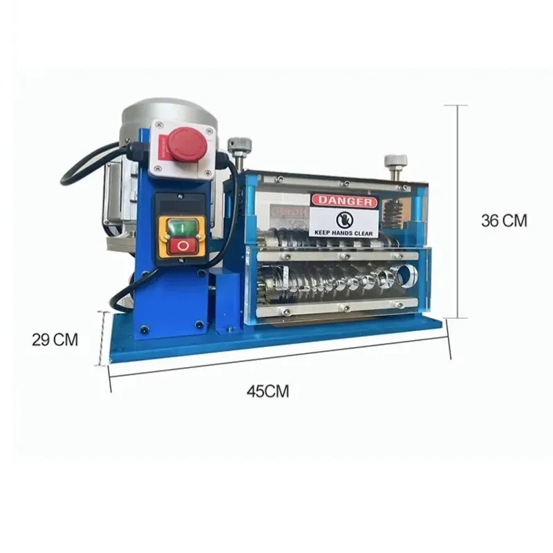 Wire Stripping Machine 220V 750W/ 1.5mm-38mm Cable Stripper for Removing Plastic & Rubber from Wire, Copper Recycle