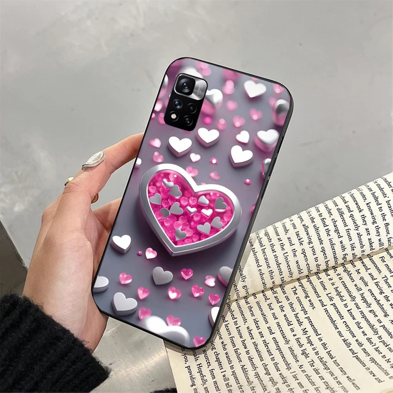 

Phone Case For Xiaomi Redmi note 14 Pro 14 13 12 11 10 Pro 14S 12S 11S Redmi 14C 13C 10 Love Pink Heart
