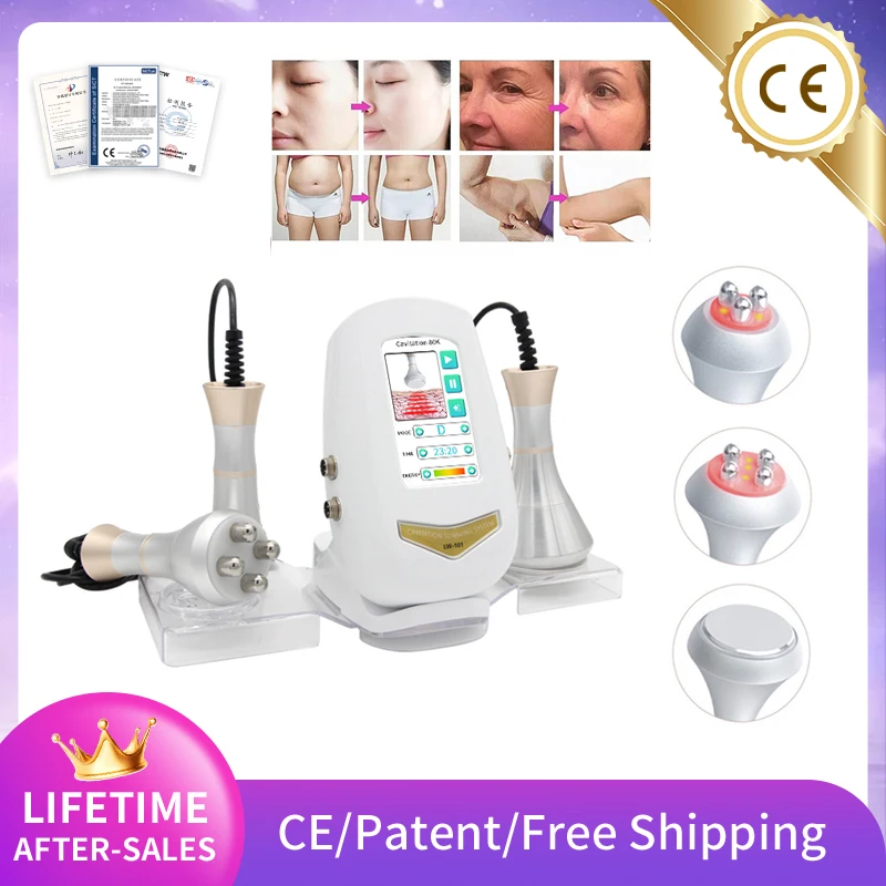 80K Cavitation Ultrasonic 3 In 1 LOSS WEIGHT Fat Reducer Cellulite Massager Facial Skin Care Vacuum Body Shaping SPA Home Use