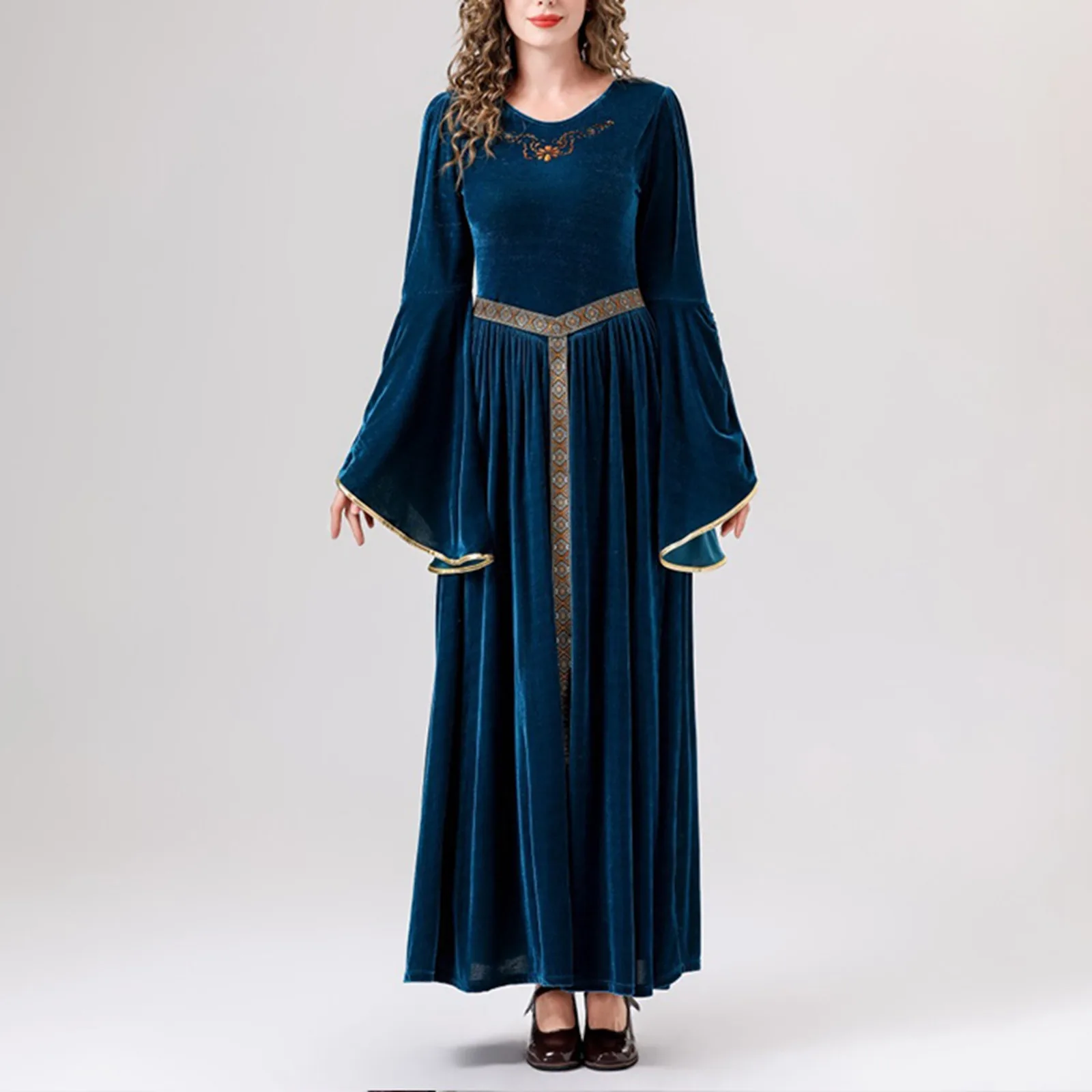 Cosplay Vampire Halloween Adult Costume Medieval Retro Gothic Hoodie Witch Long Skirt Luxury Women\'s Party Dress For Women