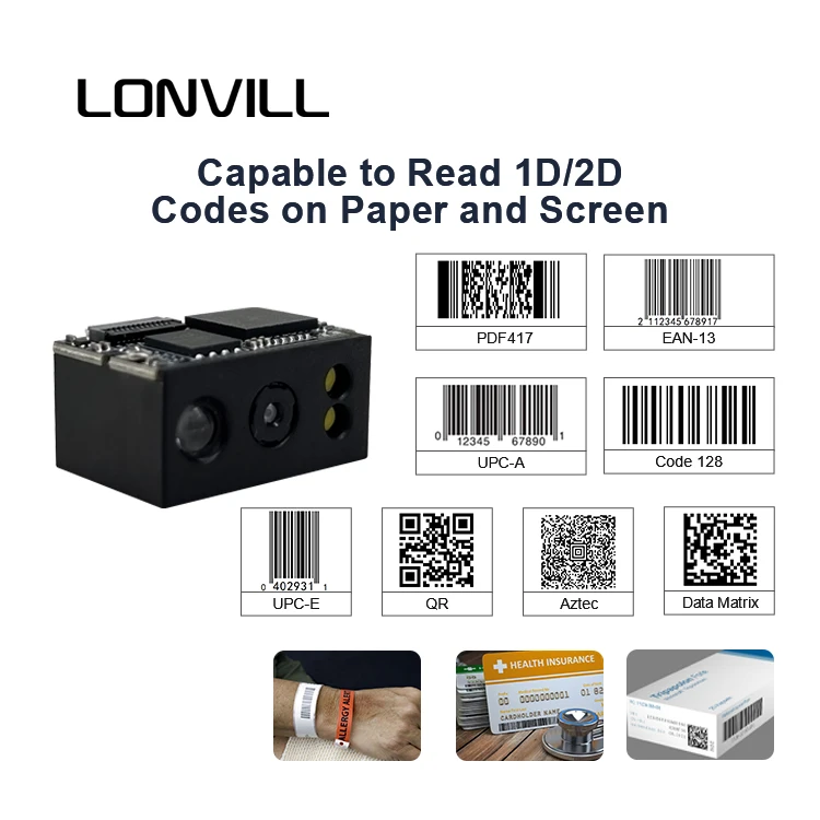 LONVILL Barcode Development Board Low Power Consumption Arduino USB TTLCompact Barcode Scanner Engine