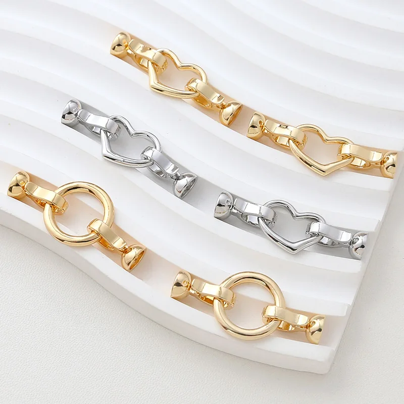 1pcs Gold plated double hanging connection buckle pearl buckle DIY jewelry universal buckle accessories